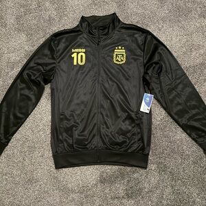 NWT AFA Messi Black Track Jacket size Large